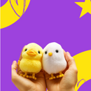 2 peças de brinquedos de galinha e pato saltadores de corda