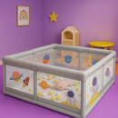 Cercadinho de bebê lavável, proteção para bebês, tapete protetor para engatinhar