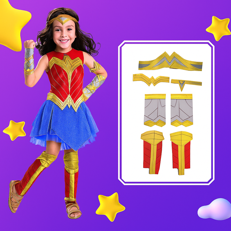 Fantasia Poderosa — Traje Infantil da Mulher Maravilha