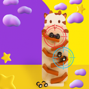 Carro de corrida deslizante, carro de desenho animado de madeira, carro de corrida