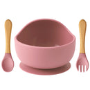 Kit Bowl com Talheres de Silicone e Madeira
