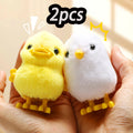 2 peças de brinquedos de galinha e pato saltadores de corda