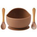 Kit Bowl com Talheres de Silicone e Madeira